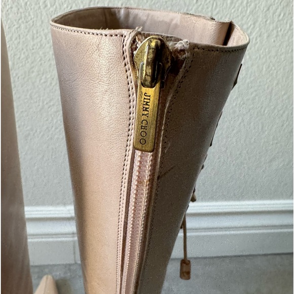 Jimmy Choo Leather Boots 38 1/2 8 1/2 - Picture 4 of 16